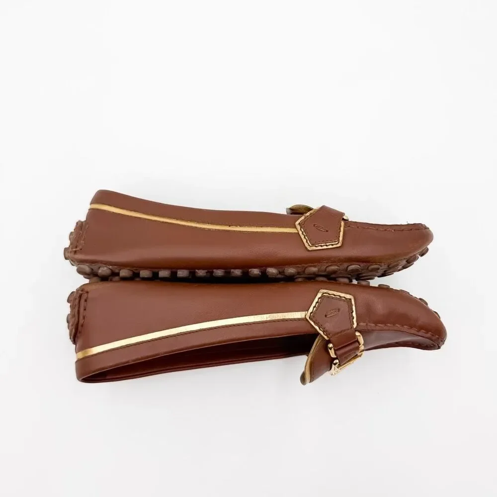 Louis Vuitton LV Loafers Leather Moccasins Flats EU 37 US 7